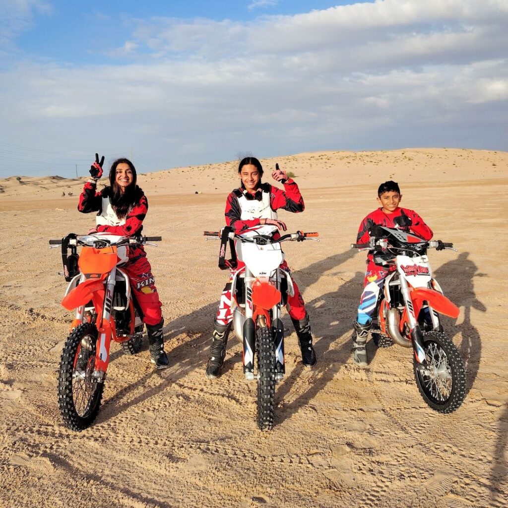 Mother, Daughter, & Son Riding