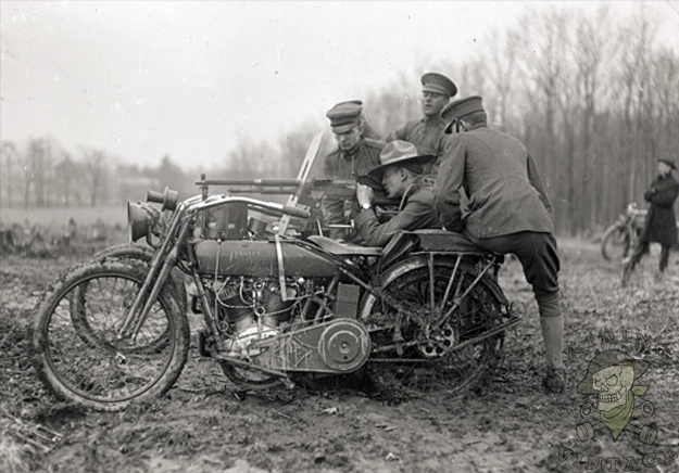 Harley Davidson Offroad Motorcycles in World War 1